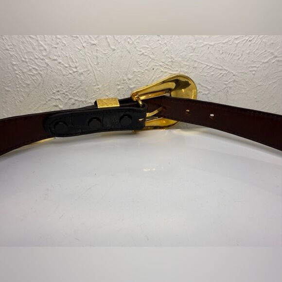 Vintage Chacon Black Alligator Belt Al Beres German Silver Buckle Size 36 main image 5
